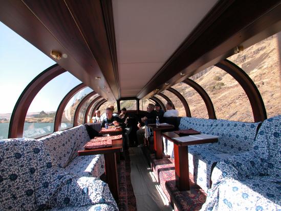 inside of dome car