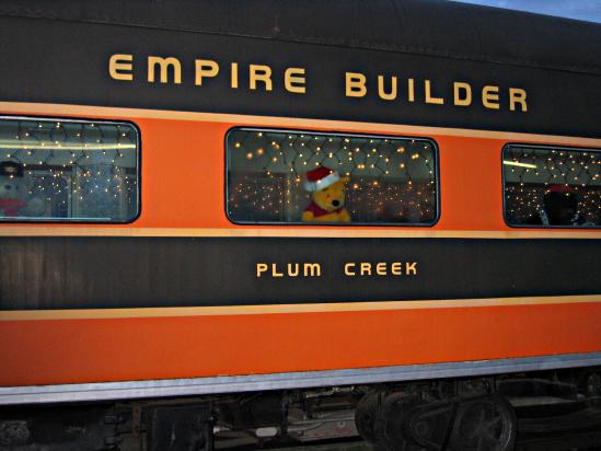looking at Plum Creek passenger car in Union Station