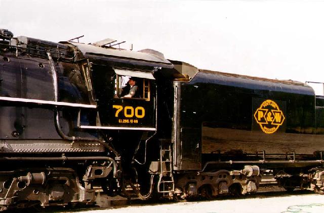 700 tender with temporary Portland & Western logo