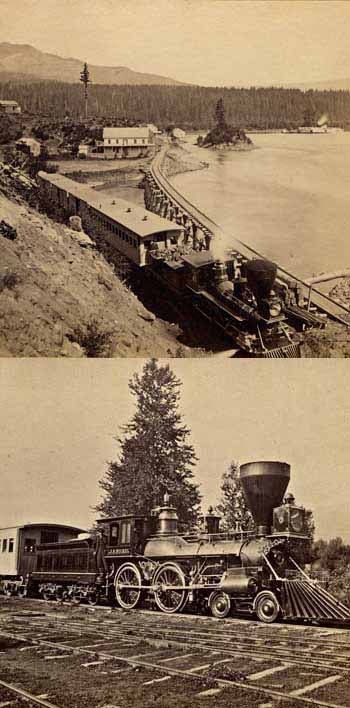 The Cascades Railroad at the upper Cascades, near Stevenson, WA, in 1867